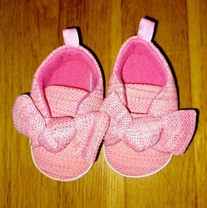 Baby Girl Bow Sneakers - Size 0